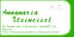 annamaria kleineisel business card